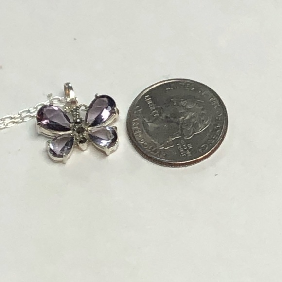 925 Sterling Silver & Amethyst Necklace - Picture 6 of 6